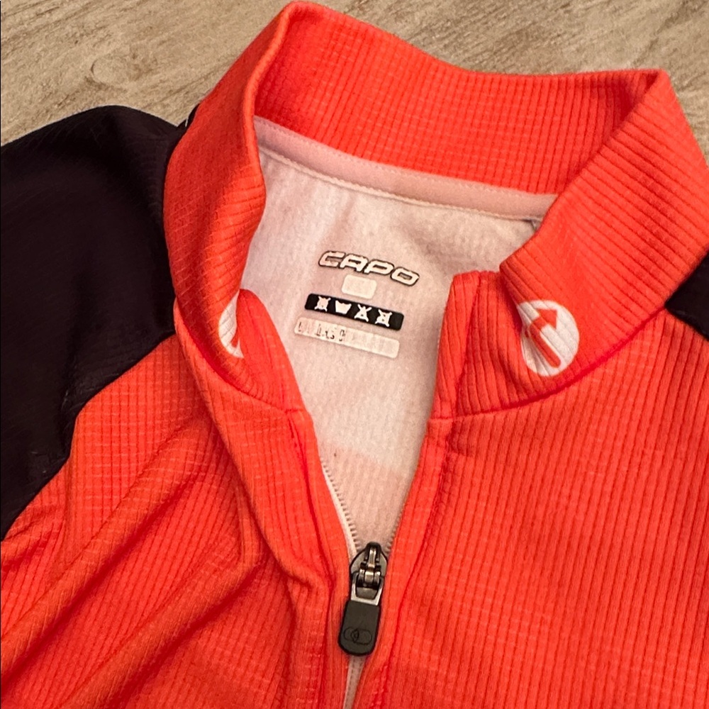 Women's Capo Cycling Jacket Performance Orange White size S - Picture 3 of 7